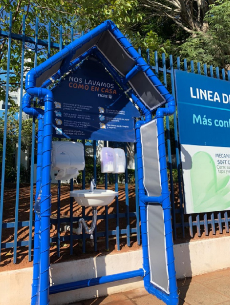 Grupo Tigre instala lavatórios de mãos no Paraguai e na Colômbia